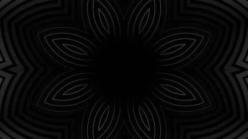 Impresionante animación geométrica negra con elegantes patrones en movimiento