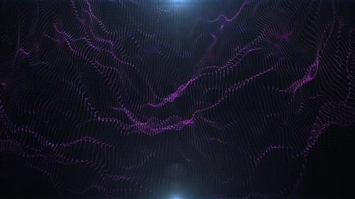 Fondo morado de ondas de puntos de frecuencia 4K