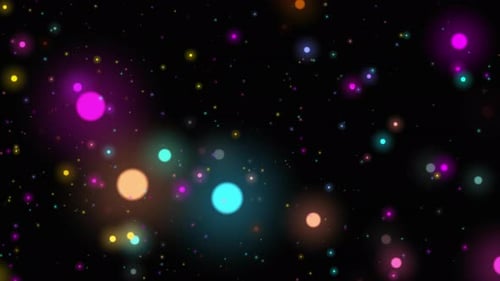 Rainbow Glowing Particle Glitter Background Loop V8