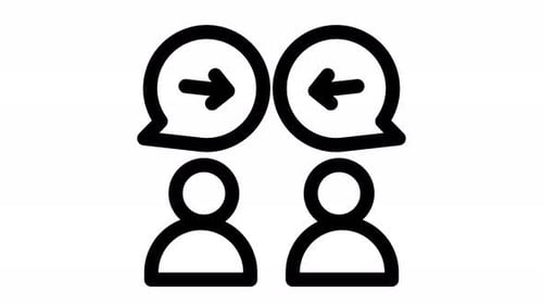 Animated Flat Design Communication Chat Bubble Icons