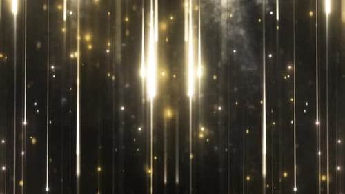 Gold Falling Particles Loop