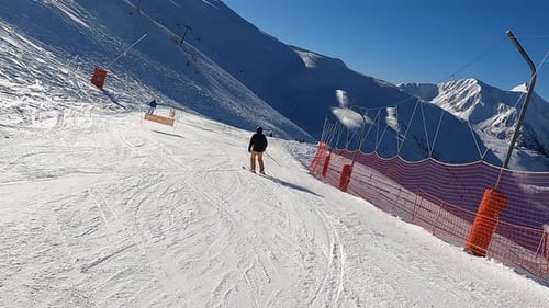 Skiing In The Alps In France Pov