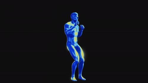 3D Animated Male Boxer in Fighting Stance