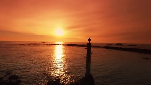 Sunset on the beach 4K