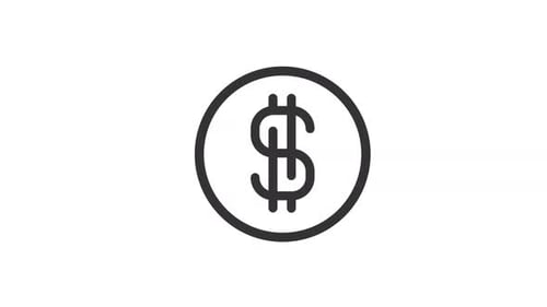 Ícone animado da Dollar Coin Line Ui