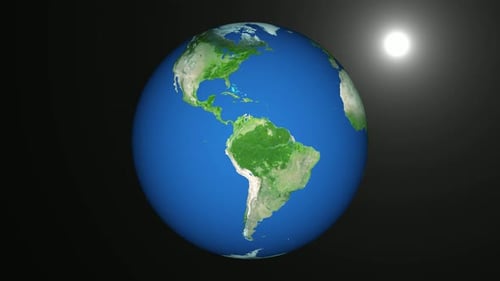 3D Rotating Earth Globe Animation