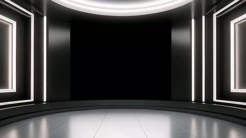 Modern Corporate Studio Background with Dynamic Glowing Lines