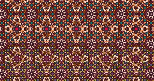 Seamless Ornate Mandala Pattern Looping Background Animation