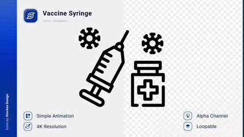 Animation Vaccine Syringe Icon