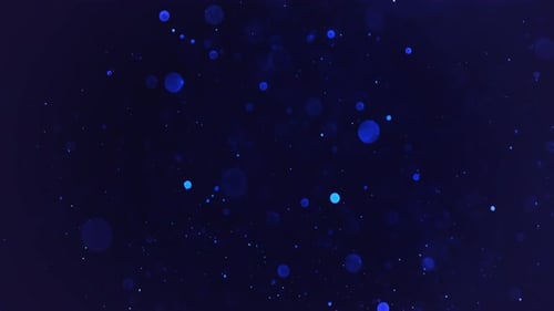 Blaue Partikel, die im Weltraum schweben
