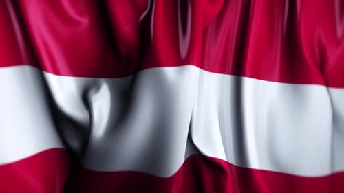 Realistic Austria Flag Waving Loop Animation