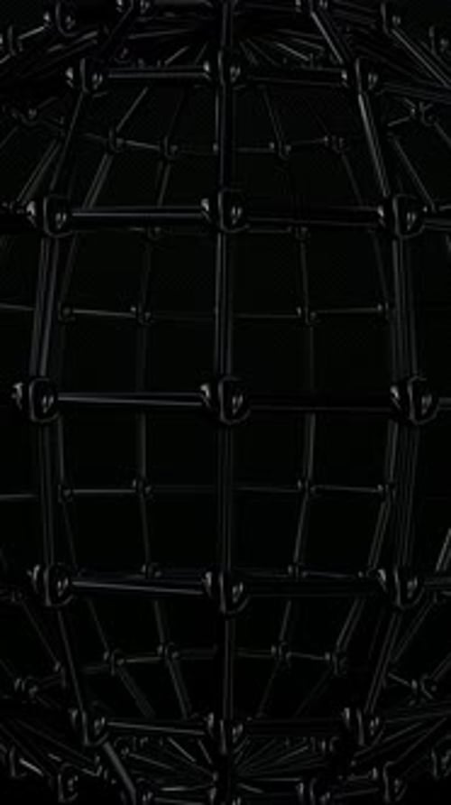 Dark Abstract Futuristic Grid Network Background Loop