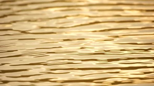 Sun Reflecting on Sparkling Sea Lake Water Surface Ocean at Sunset Sunrise Sunrays Flickering in