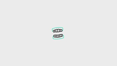 Animated Minimalist Teeth Icon Reveal