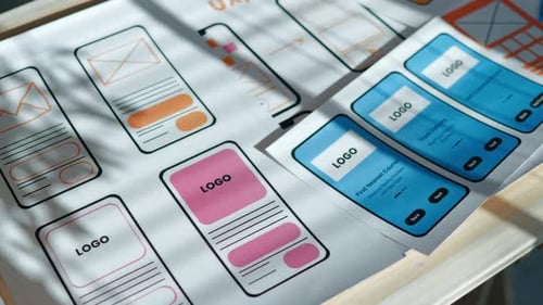 UX/UI Mobile Designs in a Bright Studio