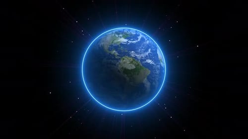 Bright earth planet animated .Beautiful 3d earth planet animation. Vd943 3