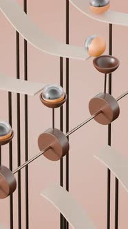 Marbles Path 3D Loop Animation