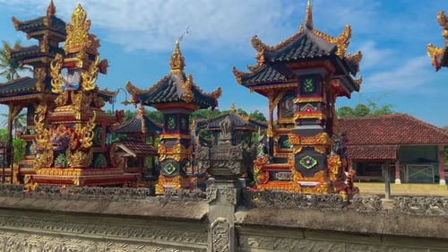 Ornate Structures Located in Urban Setting