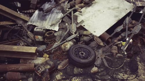 Creative Chaos Unfolds in an Abandoned Place Filled with Metal Debris