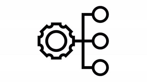 process line icon animation