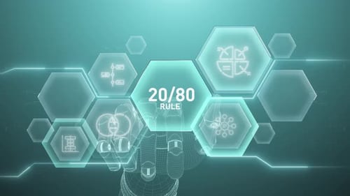80 20 Regel Handberührung, Digitale Transformation, Wissenschaft und künstliche Intelligenz, Innovation