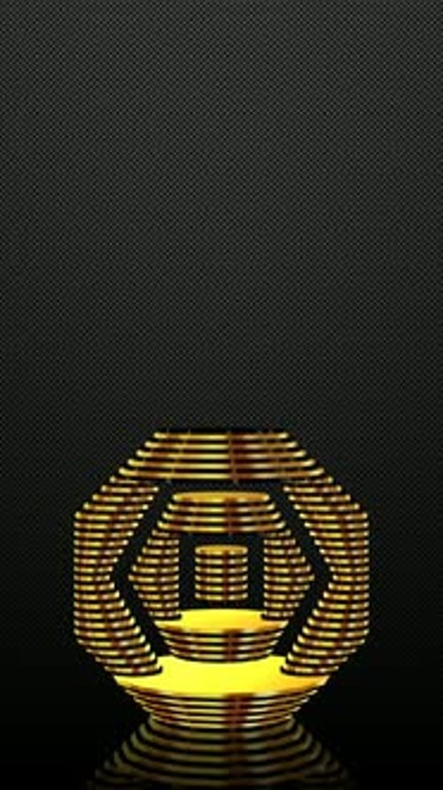 Dynamic Gold Geometric Abstract Animation