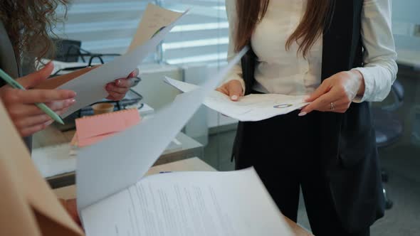 Women Discussing Data in a Bright Office, Business, Corporate Stock ...