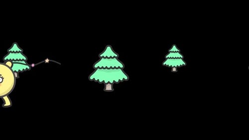 Dibujos animados navideños, dibujos animados, animación Playfull + Alpha Channel