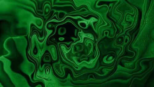 Abstract Green Fluid Marble Motion Background Loop
