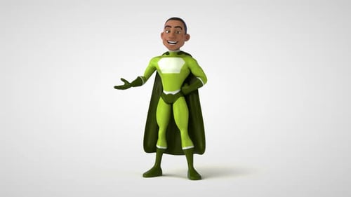 Fun cartoon superhero