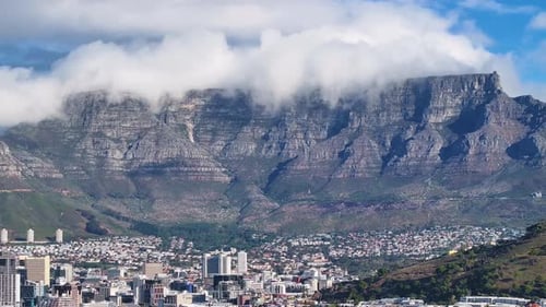 Table Mountain At Cape Town In Western Cape South Africa.