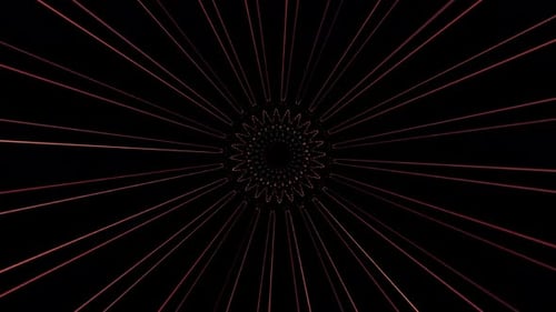 3D animation colorful abstract bright light 4K of smooth lines waves light effect,black background