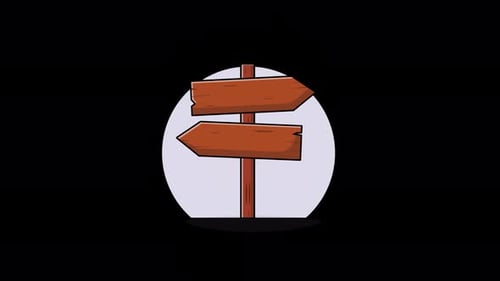 Vídeo de animação de seta de direção - transparente