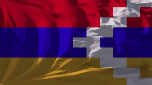 3D Waving National Flag with Geometric Transition Animation