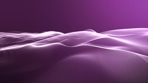 Ocean Wave Line Art On Light Purple