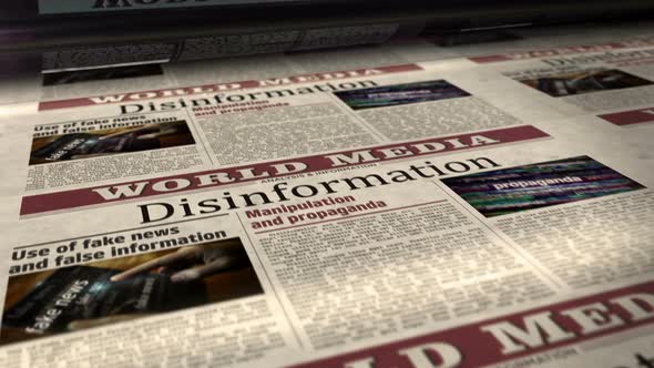 Disinformation, manipulation and propaganda newspaper printing press ...
