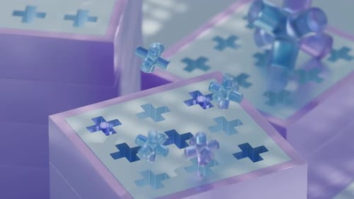 Animação em loop 3D Jumping Cross