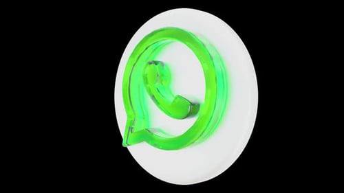3d WhatsApp Logo Alpha Channel
