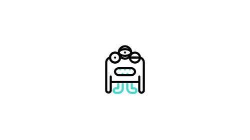 Wiggling Abstract Line Art Creature Icon
