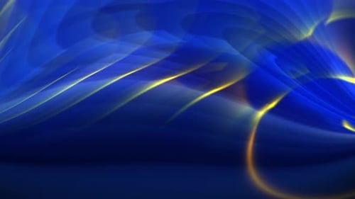 Dynamic Abstract Blue Wave and Glowing Lines