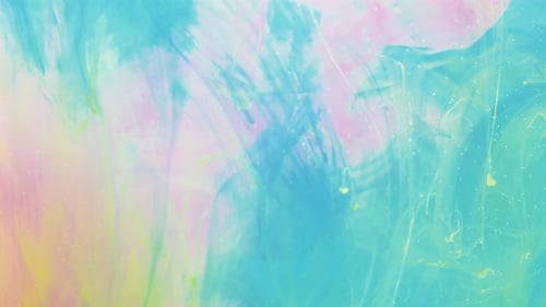 Abstract Colorful Ink Dissolving in Liquid Background