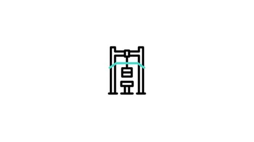 Animated Flat Design Lat Pulldown Exercise Icon