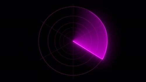 Radar scan Hud with holograph interface on isolated black background