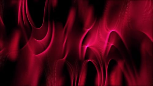 Geometric red color background technology background dynamic wave pattern dark digital particles bac