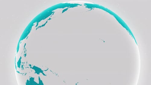 Modern 3D Rotating Earth Globe with Map Animation