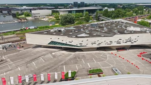 Aerial view of Phaeno Science Center , Wolfsburg, Germany