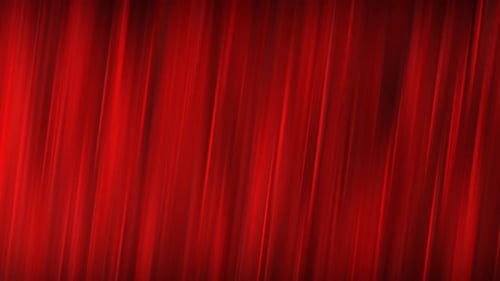 Dramatic Red Stage Curtain Animated Reveal Background