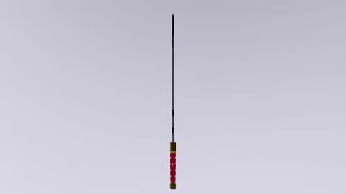 Minimalist 3D Rotating Sword Animation
