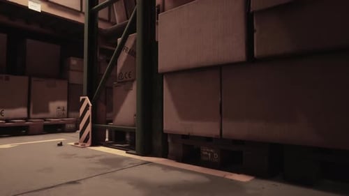 Intérieur d'un entrepôt de stockage d'un magasin de détail