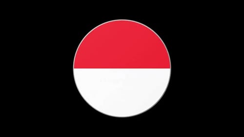 Indonesia Flag Circle Tube Loop South East Asia Country ASEAN Jakarta Icon